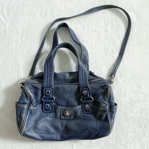 Marc Jacobs navy blue leather crossbody purse